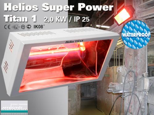 Super Power Infrarot Wärmestrahler Helios Titan SP1 2000 Watt IP25